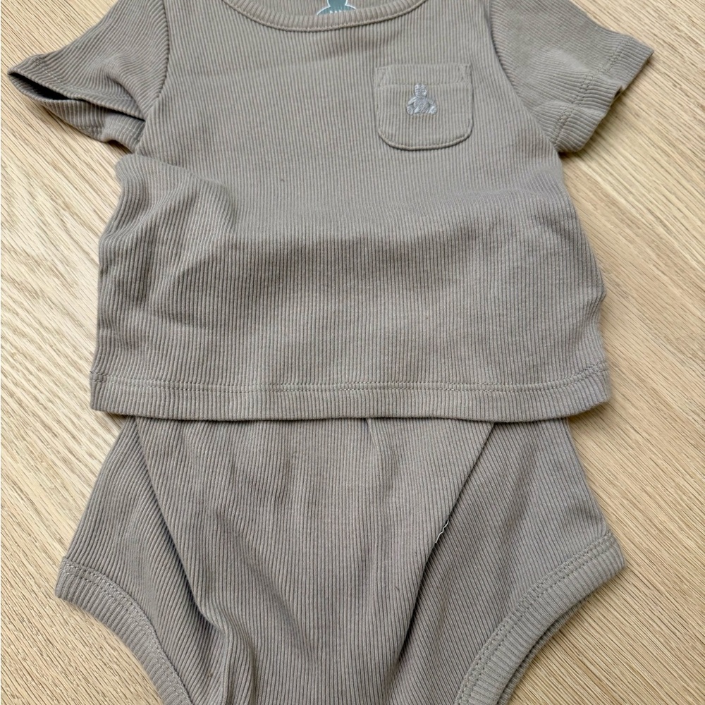 GAP Kids Beige Ribbed Two-Piece Set